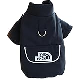 AZA Dog Thick Cotton Costume Pet Winter Sport Style Jacket Clothes Cat Cute Warm Coat Outfits for Small Dogs Boy Girl Hoodies Dog Sweatshirt (S,Black)