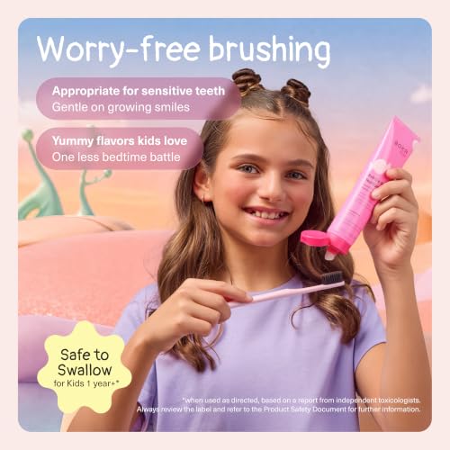 Image of Boka Kids Toothpaste - Fluoride Free Nano Hydroxyapatite Toothpaste | Kids Oral Care - Bubble Gum - 4 Oz, 1PK