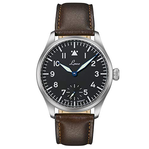 Reloj de aviador Laco ULM de 42,5 mm de diámetro, diseño A, calidad única, acabado excelente, resistente al agua, desde 1925