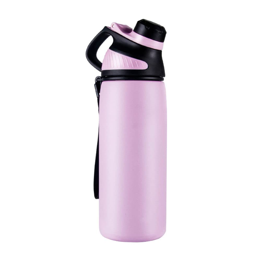 Double Wall Vacuum Flask With Magnetic Lid Outdoor Sport Water Bottle Stainless Steel Thermal Mug Leak Proof Pink