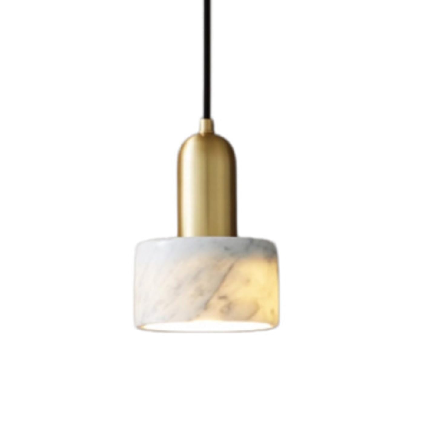 MTNROO Light Luxury Natural Marble Hanging Light Bedside Decoration Small Pendant Lamp Postmodern with Adjustable Cord Ceiling Light Chandelier Mid Century Romantic Lighting Fixture for Living Room