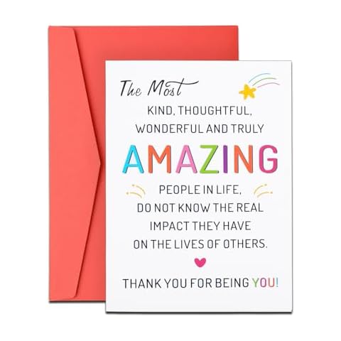 Thinking of You Cards for Women Christmas Cards Thank You Card for Friend Bestie Gifts Appreciation Card for Boss Coworker Nurse Birthday Retirement Encouragement Motivational Cards with Envelope Cover