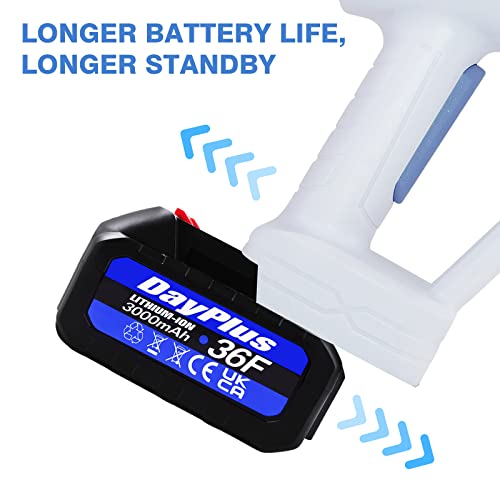 Cordless Power Washer 120W High Power Washer Machine with 2 Pack Battery, 21V Portable Pressure Washer with Adjustable Nozzle, Foam Pot & 16.5FT Hose Jet Washer for Car Fence Floor Cleaning Watering