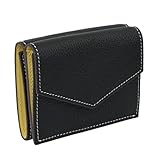 [Valorex] 財布 スモール ウォレット ３つ折り イタリア製トゴレザー コンパクト カード収納 レディース メンズ (ブラック)