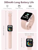 KALINCO Smartwatch Damen Herren mit Alexa, Verwendet mit der VeryFit App, 1,83 Zoll Bildschirm, Bluetooth-Anrufe, 110+ Sportlich/Herzfrequenz/SpO2/Schlaf/Druck, für iOS und Android – Ansicht 5