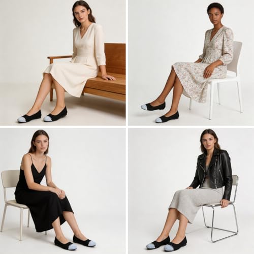 Image of Women's Ballet Flats Shoes Comfortable PU Leather Dress Slip on Shoes Teacher Business Casual