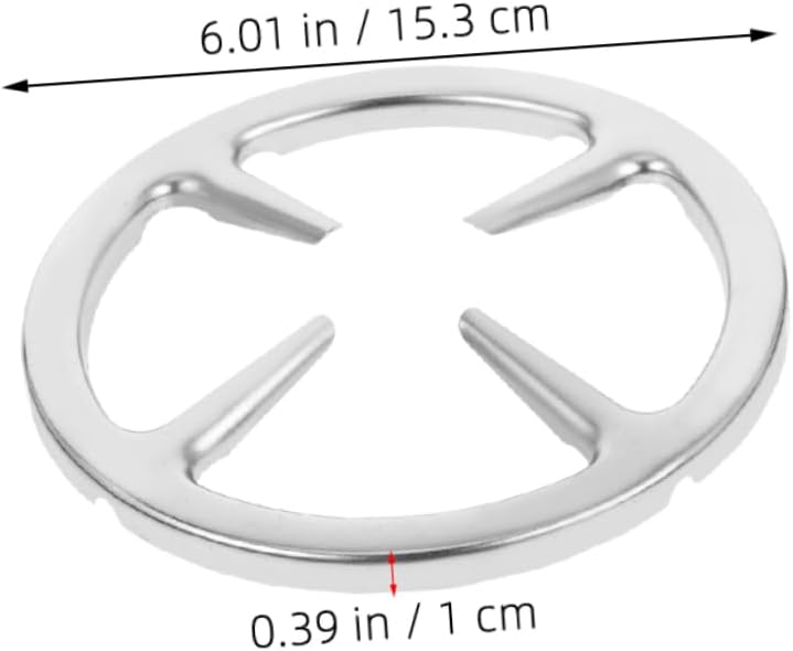 Gadpiparty 2pcs Cast Iron Wok Support Stand Non-slip Gas Burner Ring for Secure Cooking and Outdoors Easy Installation Compact Design