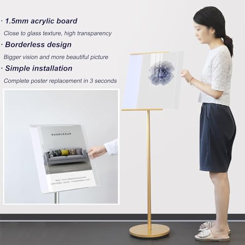 Support d'affichage sur pied réglable pour magasin et événements - 4