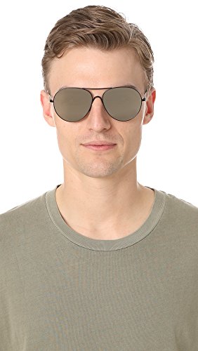 Oliver Peoples Rockmore Matte Black/Grey Gold Tone One Size #TOP1