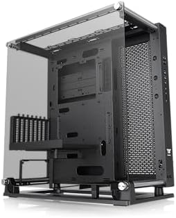 Thermaltake Core P3 Pro E-ATX Tempered Glass Mid Tower Gaming Computer Chassis, Open Frame Panoramic Viewing, Glass Wall-Mount, Rotatable PCI-E Slots, CA-1G4-00M1WN-09