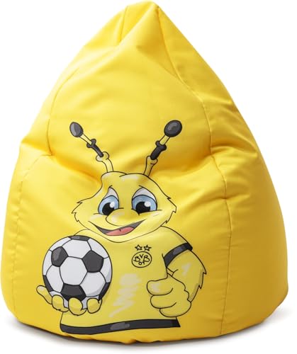 MAGMA Sitting Point only by Kindersitzsack mit Maskottchen Emma von BVB Borussia Dortmund Lizenz, 220L, EPS-Füllung, nachfüllbar – Fanartikel Möbel MAGMA Sitting Point only by Kindersitzsack mit Maskottchen Emma von BVB Borussia Dortmund Lizenz, 220L, EPS-Füllung, nachfüllbar – Fanartikel Möbel