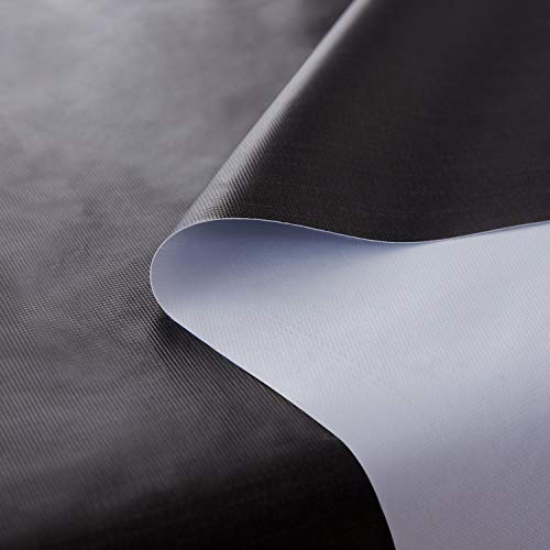 Image of NLMUVW Black Vinyl Tablecloth Rectangle, 100% Waterproof Heavy Duty PVC Table Cloth Wipe Clean Table Cover for Kitchen Dining Picnic, 54 x 78 inch