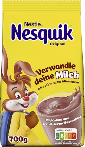 Nestlé Nesquik Original kakaohaltiges Getränkepulver, ideal Für Milchshakes & heiße Getränke, 1er Pack (1 x 700g) Nestlé Nesquik Original kakaohaltiges Getränkepulver, ideal Für Milchshakes & heiße Getränke, 1er Pack (1 x 700g)
