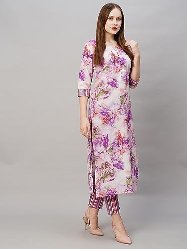 Image of ANNI DESIGNER Cotton Blend Womens Kurta Set