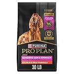 Purina Pro Plan Sensitive Skin and Stomach Dog Food Dry, Adult Salmon & Rice Formula, Digestive Health - 30 lb. Bag