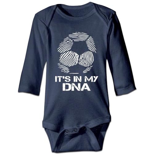 DOQOSESHY Soccer Its in My DNA Baby Climbing Short Sleeve Outfit Long Sleeve Romper