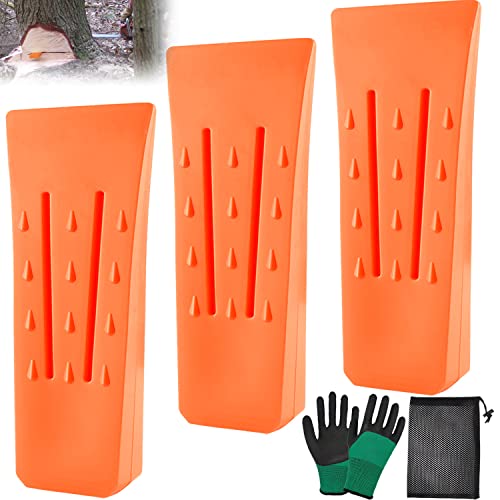Coins D'Abattage D'Arbres Plastique Cale D'abattage Outils D'abattage à Pointes pour Enregistrement Falling de Coupe Fendre Tronçonneuse(3 Pcs