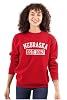Classic Teaze Vintage Nebraska Distressed Athletic Sweatshirt for Men or Women Red #1