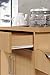 Hodedah HIKF78 BEECH Kitchen Island, H31.5 W46.65 D15.6 inches