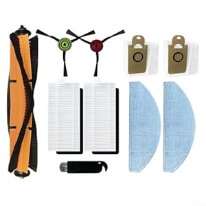 Essential Accessories for Vistefly M203 Robot Vacuum Cleaner Rollers and Dust Bags Pack (A)