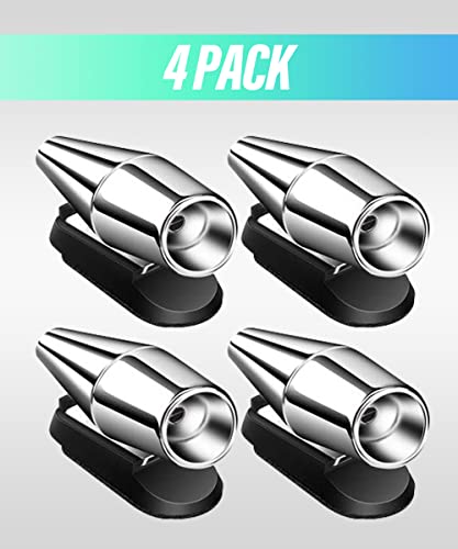 ESEWALAS 4 Packs Save Deer Whistles Repellent Devices,Deer Warning Whistle for Car with Extra Tapes,Save A Deer Whistles Avoids Collisions,Car Deer Warning Devices,Animal Alert (Silver)