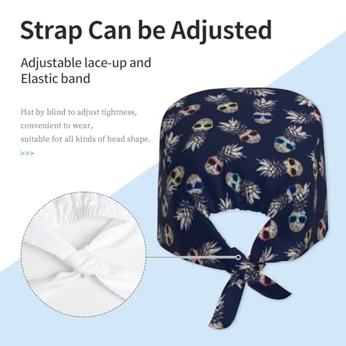 Image of Unisex Adjustable Surgical Sweatband - Elastic Bandage Cap - Scrub Caps for Nurse Working Cap