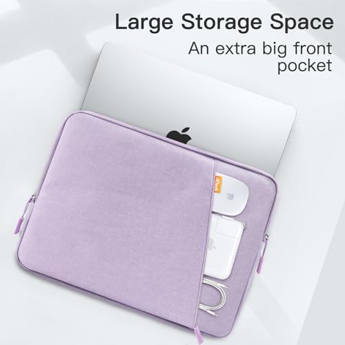 Image of JETech Laptop Sleeve for 13-14Inch MacBook Neo (A18 Pro), MacBook Air /Pro (M1-M5) 2020-2026, 13-13.6 Inch Notebook, Waterproof Shock Resistant Bag Case with Accessory Pocket (Light Purple)