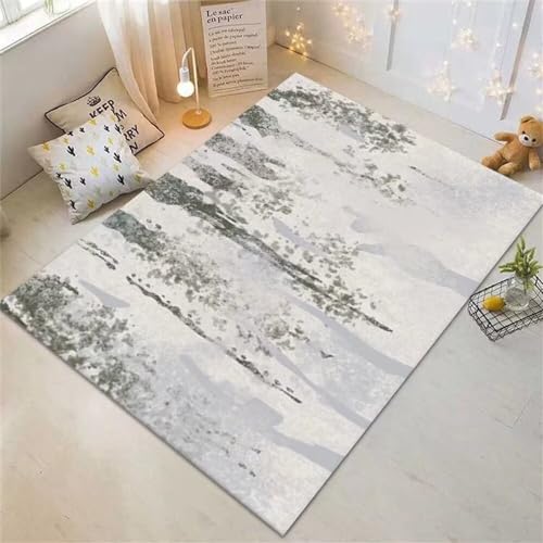 Tapis de salon gris rectangle 120x170cm résistant à l'usure pour sol - 2