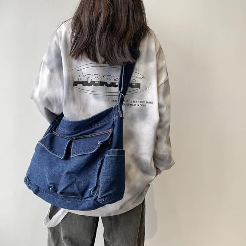 Image of Messenger Bag Hobo Crossbody Bags for Women Canvas Bag Crossbody Tote Bag Shoulder Bag