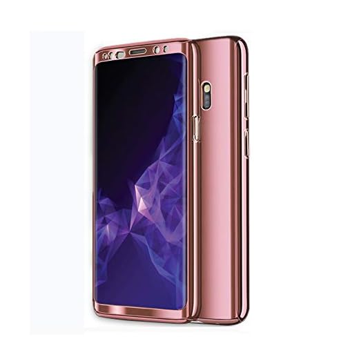 Citer-skal för Samsung Galaxy S8/S9 skal, Galaxy S7 mobilskal 3-i-1 ultratunn hårt skal 360 grader hård PC hårt fodral skydd skydd för Galaxy S9 Plus/S8 Plus Samsung Galaxy S7 Roségold