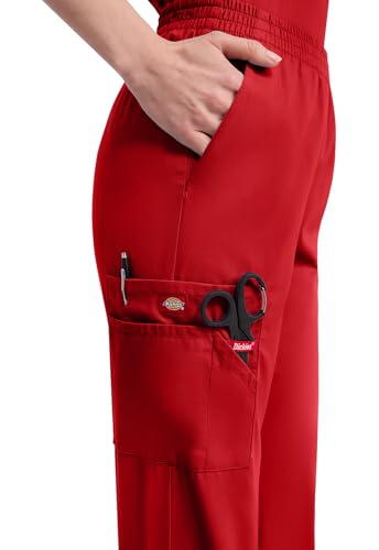 Image of Dickies EDS Signature Scrubs for Women, Elastic Waist Pull-On Cargo Pants for Women in Soft Brushed Poplin - 86106