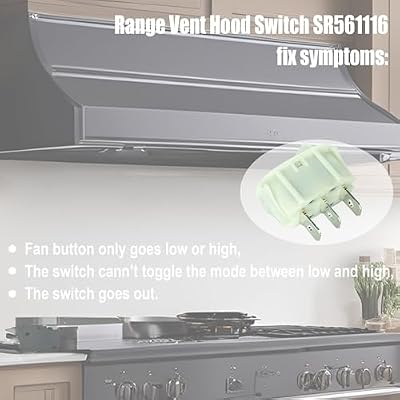 SR561116 Range Hood Switch Replacement for BROAN Nutone Range Hood R561116(Pack of 2), white