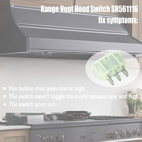 DTAIR SR561116 Range Hood Switch Remplacement pour Nutone Range Hotte R561116(Boîte de 2)