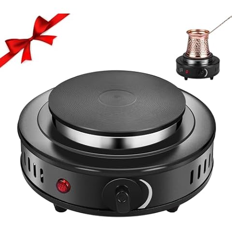 Artilife Mini Hot Plate Small Hot Plate,Small Hot Plate Electric Mini,Mini Hot Plate Electric,Cast Iron Electric Hot Plate,Perfect Size for Moka Pot (500W Black Small Hot Plate) Cover