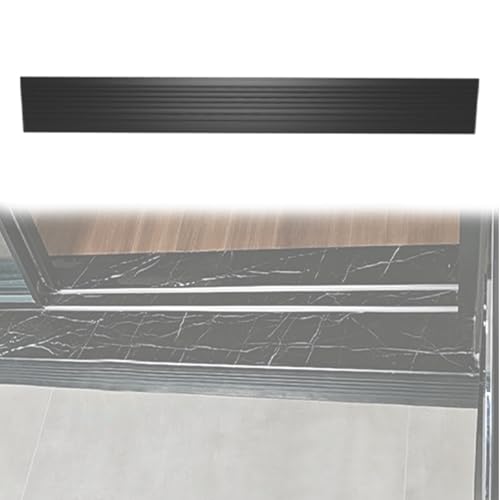 Rampa para umbral Threshold de caucho sólido portátil, altura ajustable de 0,24-0,4 pulgadas, cortable, para umbrales, sillas de ruedas y scooters (Negro, 60 x 2,5 x 0,6 cm) miniatura 1