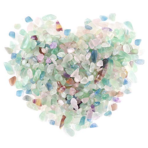 Swpeet 1 Pounds Ruby in Fuchsite Tumbled Chips Stone Crushed Pieces Irregular Shaped Stones 0.3-0.5 inch 1pound(About 455 Gram) (Green Prehnite)