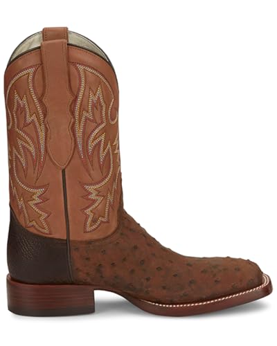 Justin King Men's Leather Boots - Durable, Stylish, and Comfortable Footwear for Outdoor Adventures and Casual Wear, Saddle - 10.5 D2