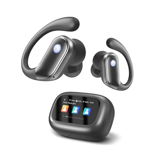 jaddsa Wireless Earbuds, Bluetooth 5.4 Sport Headphones with Smart Charging Case, ENC Noise Cancelling, Ear Buds with IPX7 Waterproof & Bass Stereo Sound for iOS, Android – Jet Black