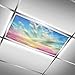 GVGHIDZ Fluorescent Light Covers for Classroom Office - Eliminate Harsh Glare Causing Eyestrain and Headaches.(2inx4in) Office and Classroom Ceiling Light Decoration.Blue Sky and White Clouds