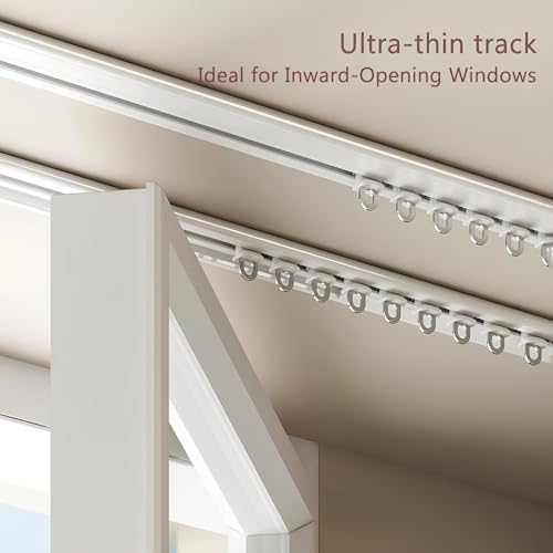 Rail de plafond en aluminium de 390 cm blanc pré-assemblé pour douche