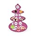 3-poziomowy stojak na tort z tektury, deserów, wieża wystawowa, piękne, żywe kolory, urodziny, baby shower, ślub, rocznicę, dekoracja, artykuły na imprezę, zastawa stołowa (mała dziewczynka)