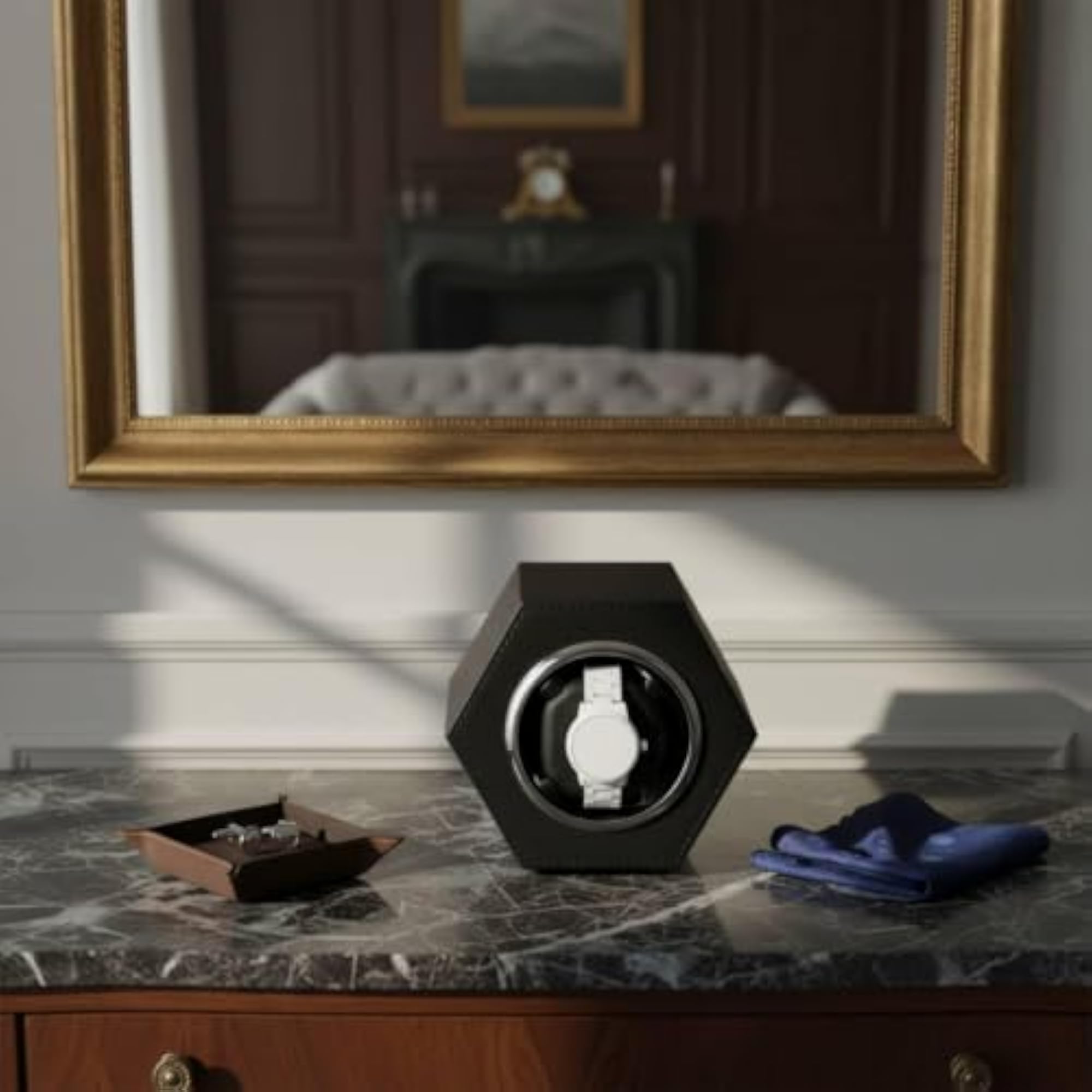 Single Timepiece Rotator Box, Stackable Design
