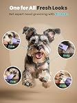 oneisall 4 in 1 Dog Grooming Kit with LCD Display, Dog Hair Trimmer for Paw Nail Grinder, Rechargeable Cordless Low Noise IPX7 Waterproof Pet Clippers Purple
