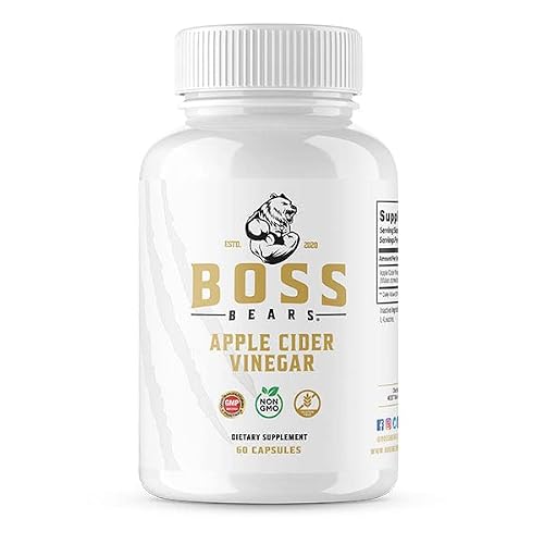 Boss Bears Apple Cider Vinegar Capsules, Increases Energy, Boost Skin Health, Full Gram Of Acv Per Serving, Supports Healthy Gut And Heart, Quality Ingredients, Zero Calories (30 Servings) #TOP2