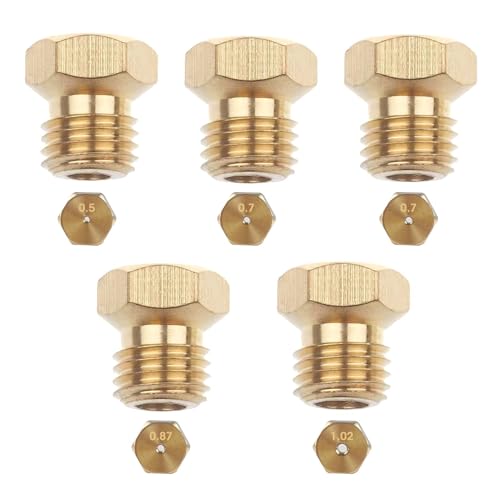 Paquet de 5 Gicleur gaz Butane Universels, Injecteur de Gaz Gicleur Bouteille Kit de Conversion, GPL Bouteille Gicleur Brûleur pour Cuisinière à Gaz de...