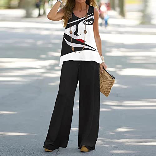Uqghqo Women's Two Piece Outfits Tracksuit Jogger Outfit Sweatshirt And Sweatpants Sports Sets Gifts For Sister A6 #TOP1