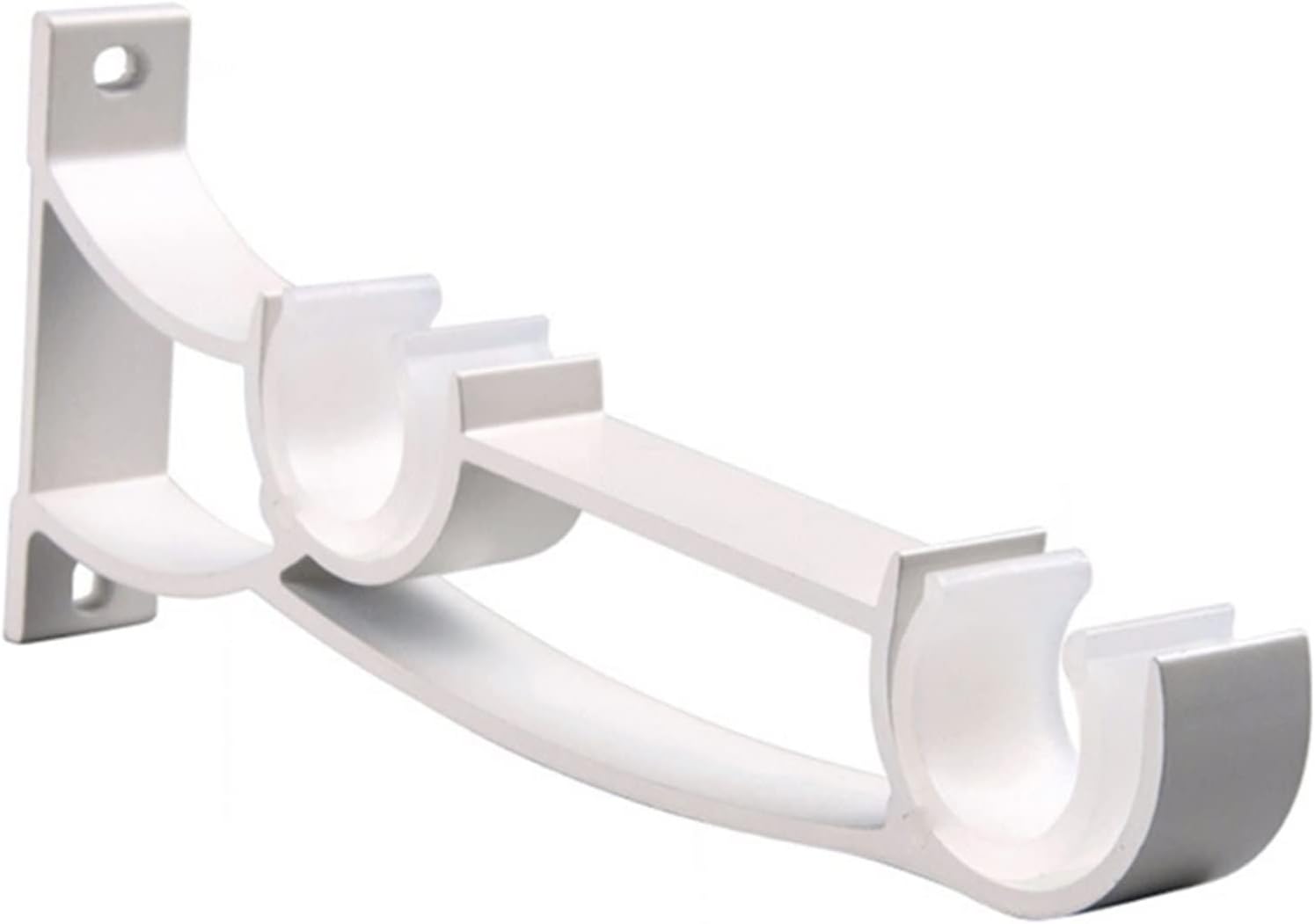 Support Hooks for Drapery Poles，Curtain Pole Brackets，Double Curtain Rod Brackets Window Hardware Holder Home Decor Side Top Mounted