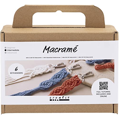 Creativ Mini-Bastelset Makramee, Schlüsselanhänger, 1 Packung, Teal