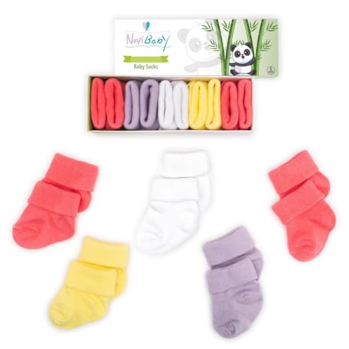 Image of Novibaby Baby Socks 0-6 Months, 6-12 Infant Ankle Socks for Boys and Girls, Essential Baby Items for Newborns