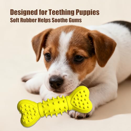 Juguete Mordedor de Hueso para Cachorros de Caucho Durable miniatura 2